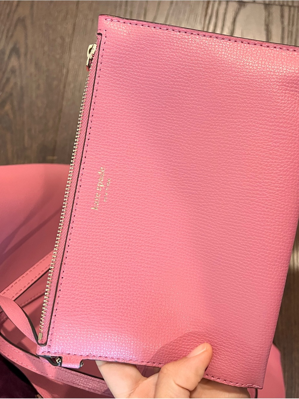 kate spade coral pink leather tote - Picture 4 of 10